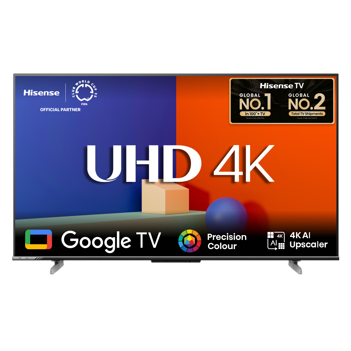 Hisense43"UHD DolbyVision,HandfreeVoice Control Google Tv