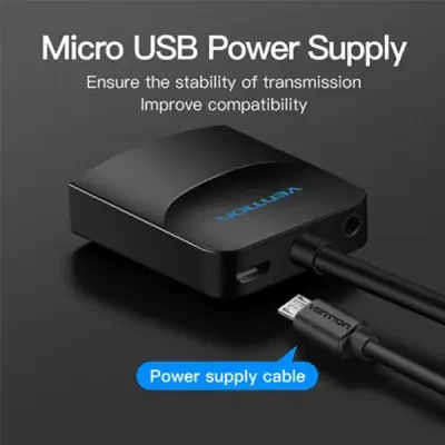 VENTION ACNBB VGA to HDMI Converter with Female Micro USB and Audio